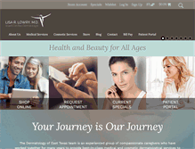 Tablet Screenshot of dermatologyofeasttexas.com